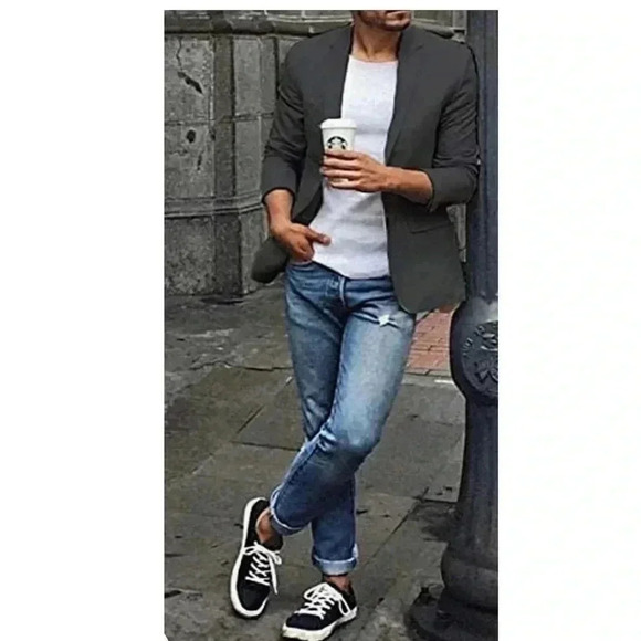 NWT Mens Sport Coat Casual Blazer One Button Business Suit Jacket size M❤️ - Picture 1 of 6